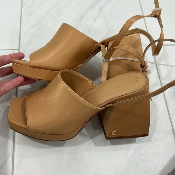 Circus by Sam Edelman Rosa Beige Miranda Platform Ankle Strap Sandal - Size 7.5 - Picture 14 of 16